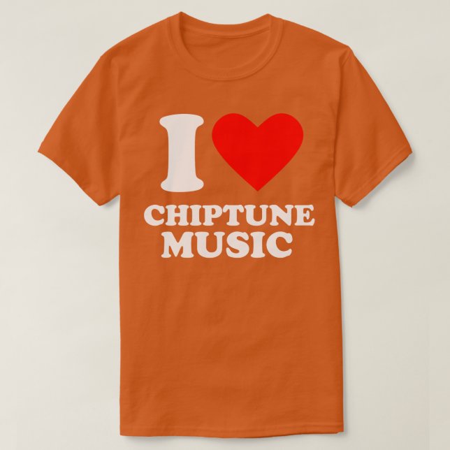 Camiseta Retro I Love Chiptune Music (Diseño del anverso)