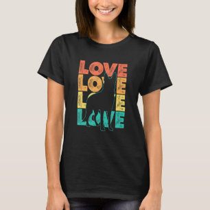 Camiseta Retro I Love My German Shepherd Dog Theme Design