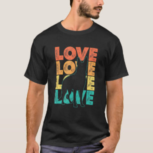 Camiseta Retro I Love My German Shepherd Dog Theme Design