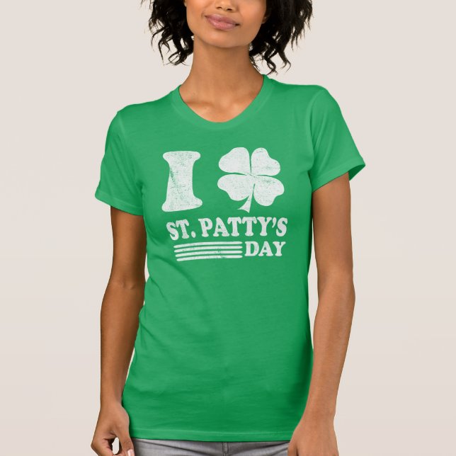 Camiseta Retro I Love St. Patrick's T Shirt (Anverso)