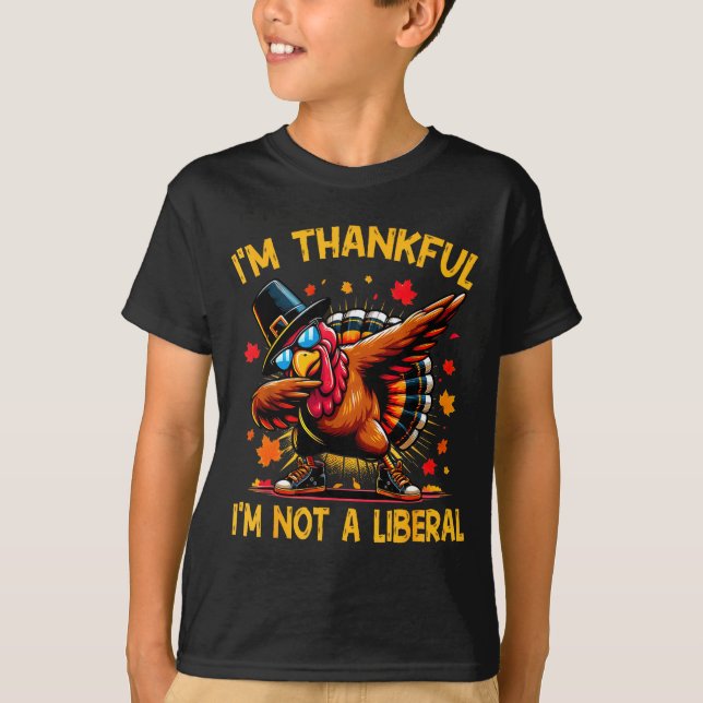 Camiseta Retro I’m Thankful I’m Not A Liberal Funny Thanksg (Anverso)
