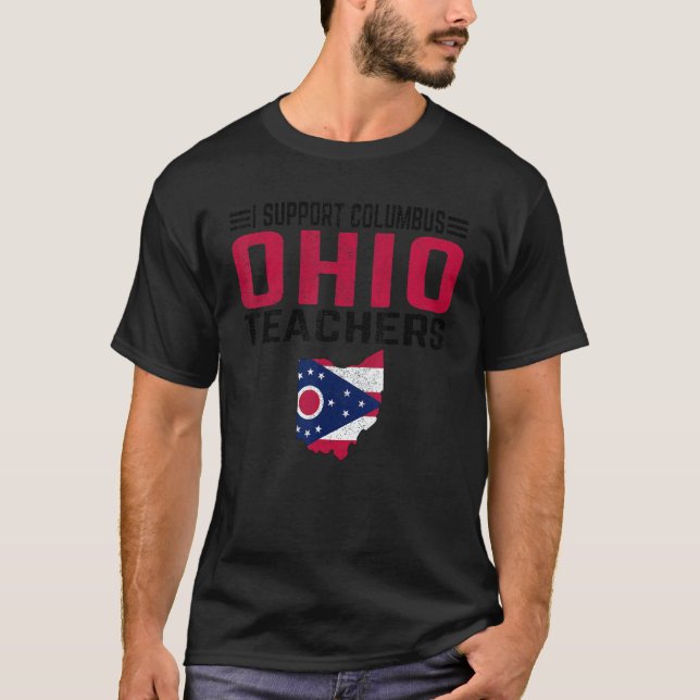 Camiseta Retro I Support Columbus Ohio Teacher On Strike OH (Anverso)