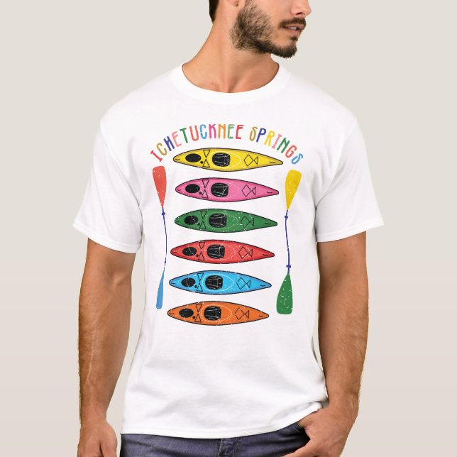 Camiseta Retro Ichetucknee Springs Kayaking (Anverso)