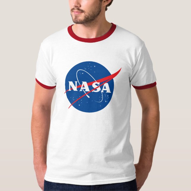 Camiseta retro Icónica de la NASA (rojo blanco/mar (Anverso)
