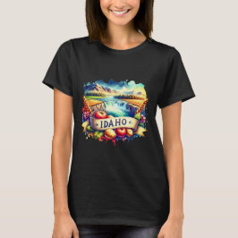 Camiseta Retro Idaho Map T-Shirts – Vintage usa map