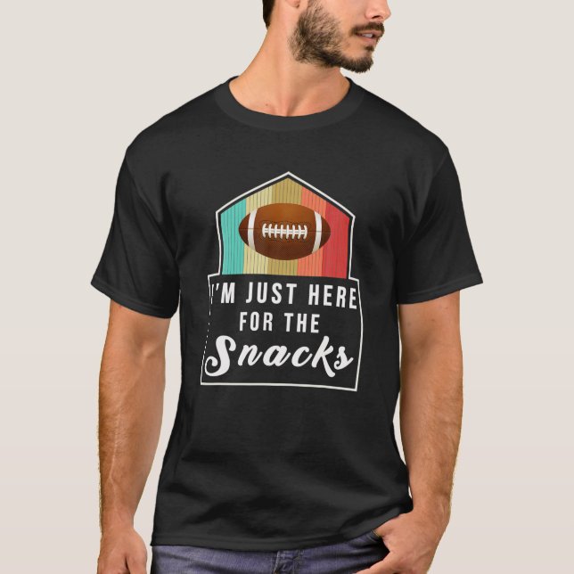 Camiseta Retro I'm Just Here For The Snacks American Footba (Anverso)