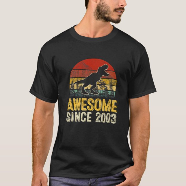 Camiseta Retro Impresionante Desde 2003 Dinosaurio Boy T Re (Anverso)