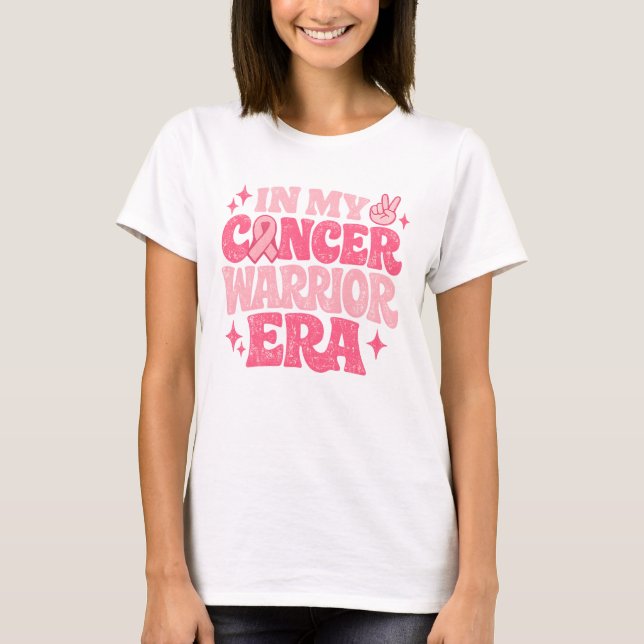 Camiseta Retro In My Cancer Warrior Era Pink Ribbon (Anverso)