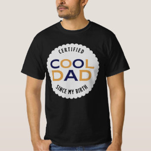 Camiseta Retro Insignia de Papá Genial Certificado
