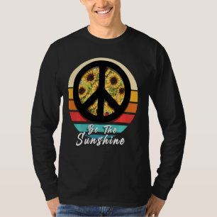Camiseta Retro Inspirador Be the Sunshine Sunflowers Pea