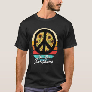 Camiseta Retro Inspirador Be the Sunshine Sunflowers Pea