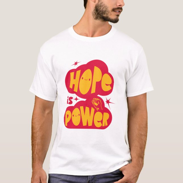 Camiseta Retro Inspiradora «La Esperanza Es Poder» (Anverso)