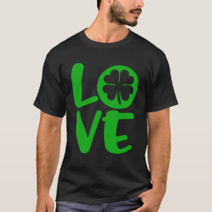 Camiseta Retro Irlanda Celta Green Love Four Leaf C