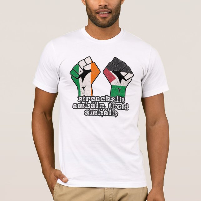 Camiseta Retro Irlanda La revolución del puño solidario en  (Anverso)