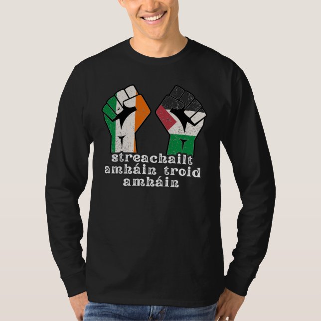 Camiseta Retro Irlanda La revolución del puño solidario en  (Anverso)