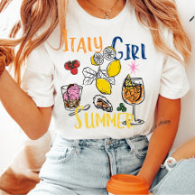 Camiseta Retro Italia Chica Verano Costa Amalfi Li
