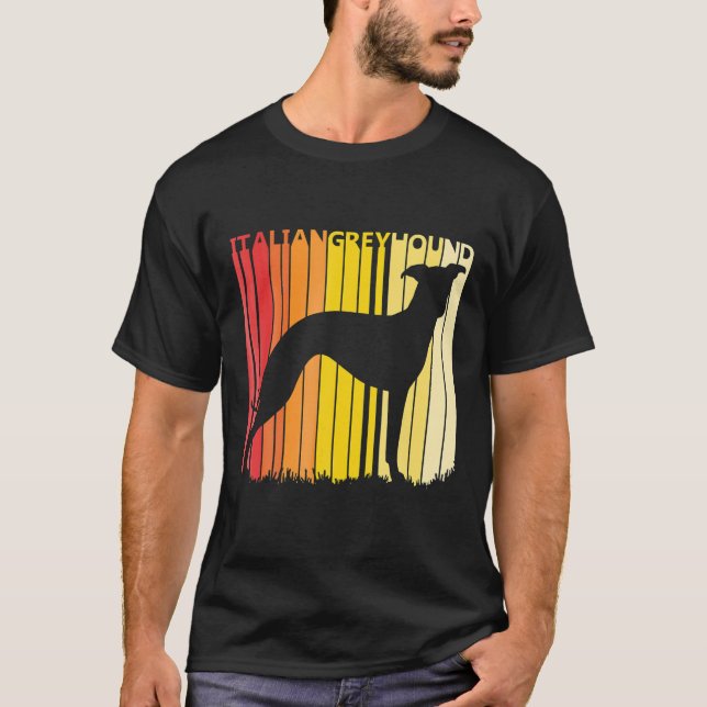 Camiseta Retro Italian Greyhound Dog Retro Dog Lover (Anverso)