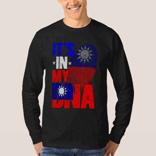 Camiseta Retro It's In My DNA Taiwan Roots Taiwanese Flag F (Anverso)