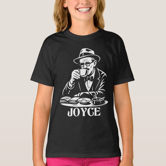 Camiseta Retro James Joyce Café Lector (Anverso)