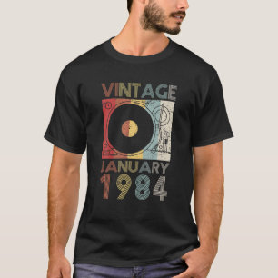 Camiseta Retro January 1984 T 38Th Birthday Gift 38 Years O