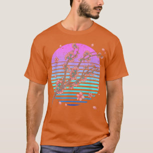 Camiseta Retro Japanese Flower Sakura Vaporwave Cherry Blos