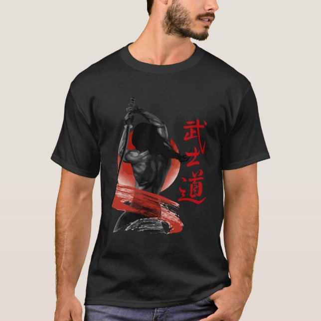 Camiseta Retro Japanese Samurai   Retro Japan Graphic  Roni (Anverso)