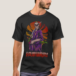 Camiseta Retro japonés samurai imprime a Bushido Guerrero j