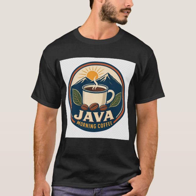 Camiseta Retro Java Morning Coffee Vintage (Anverso)