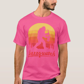 Camiseta Retro Jazzquatch Sasquatch Músico de Jazz Funny Sa
