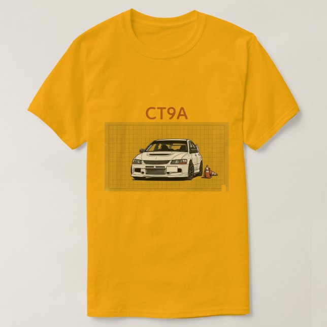 Camiseta Retro JDM Lancer Evolution CT9A Blueprint (Diseño del anverso)