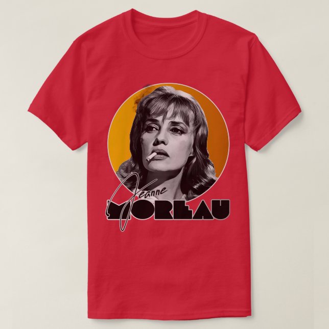 Camiseta Retro Jeanne Moreau Gold Tributo (Diseño del anverso)