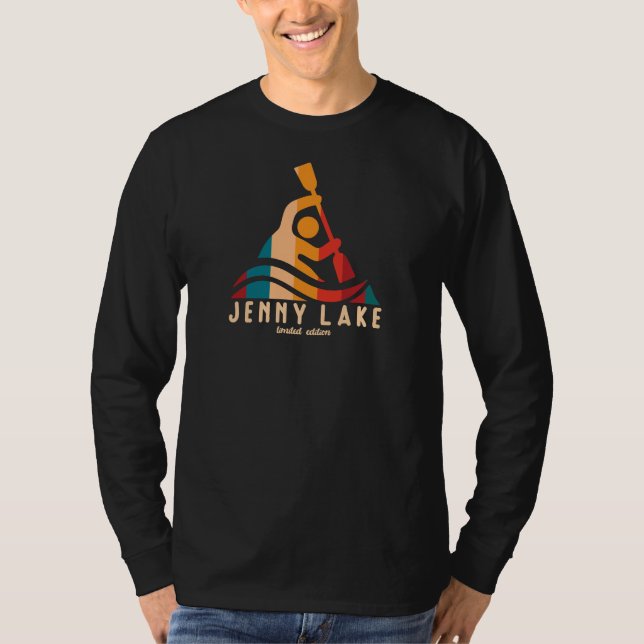 Camiseta Retro Jenny Lake Kayaking (Anverso)