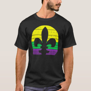 Camiseta Retro Jester Gorra Silhouette Mardi Gras Carnival 