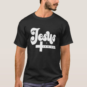 Camiseta Retro Jesús es Rey Cristiano - F Gospel Religioso