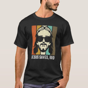 Camiseta Retro Jesús salva al hermano Mi Dios Señor Salvado