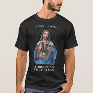 Camiseta Retro Jesus Shovelhead Perdono a todos los que odi