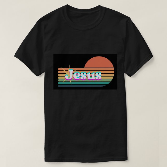 Camiseta Retro Jesus Unisex Tee (Diseño del anverso)