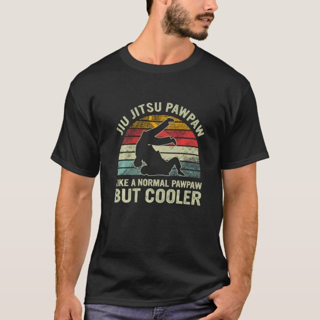 Camiseta Retro Jiu Jitsu PawPaw Como Una Paw Normal Pero Co (Anverso)