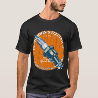Camiseta Retro John_s Chispa eléctrica de automóviles y mot