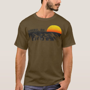 Camiseta Retro Juneau Alaska Mountain Sunset TShirt