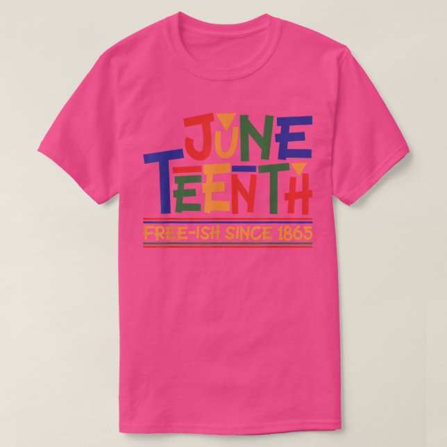 Camiseta Retro Junetdecin Free-ish desde la historia negra  (Diseño del anverso)