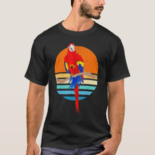 Camiseta Retro Jungla Animal Bird Tropical Macaw Parrot