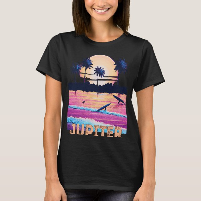 Camiseta Retro Jupiter Florida Souvenir Surf (Anverso)