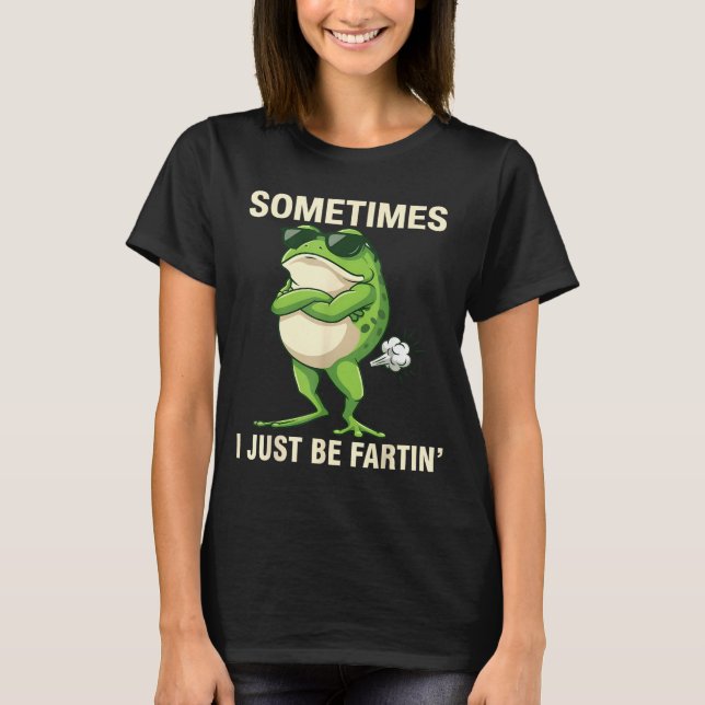 Camiseta Retro Just Sometimes I Farting Frog (Anverso)