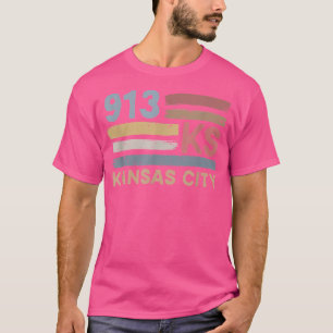 Camiseta Retro Kansas City Area Code 913 Residents State Ka