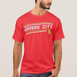 Camiseta Retro Kansas City tira el esquema del mapa de Misu