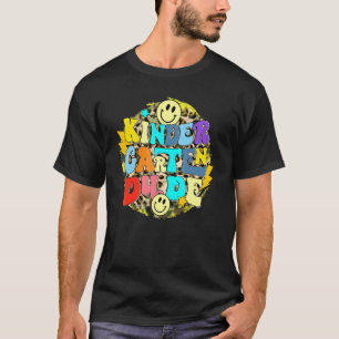 Camiseta Retro Kindergarten Dude Feliz Cara De Vuelta A La 