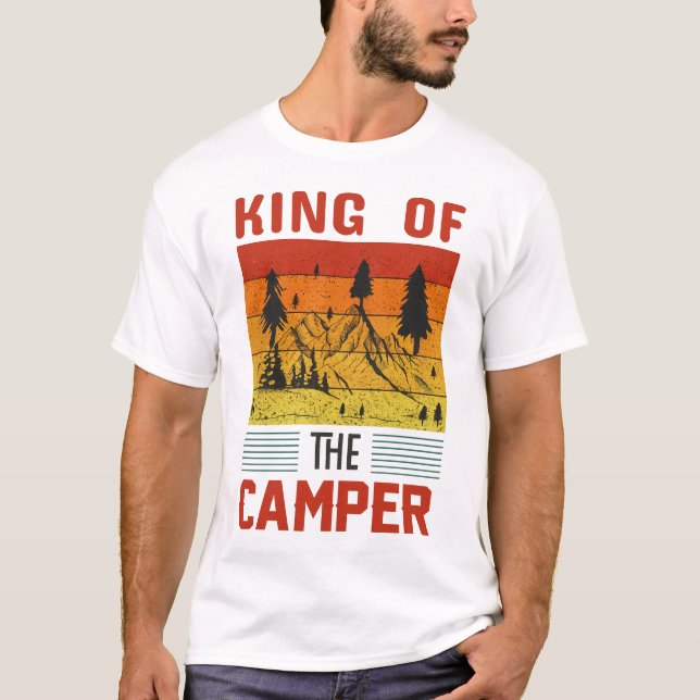 Camiseta Retro King of the Camper Camping Tee (Anverso)
