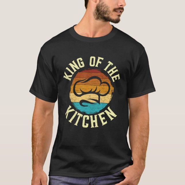 Camiseta Retro King Of The Kitchen Cooking  Chief Cook Chef (Anverso)