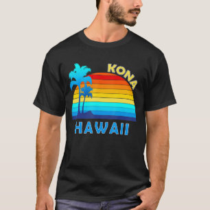 Camiseta Retro Kona Hawaii Beach Summer Tropical Souvenir
